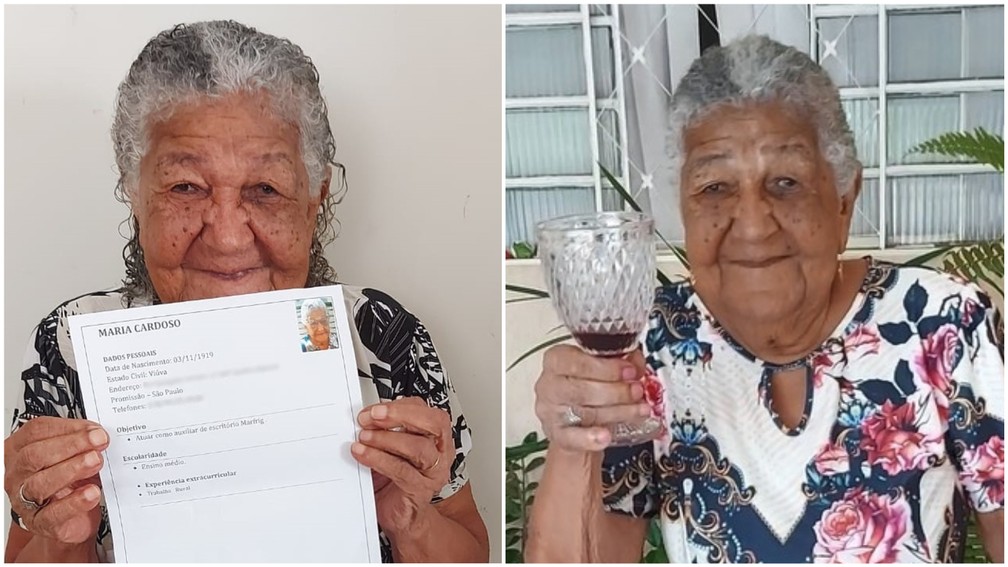 Idosa de 101 anos que viralizou na web após entregar currículo ganha vinhos de presente em Promissão (SP)